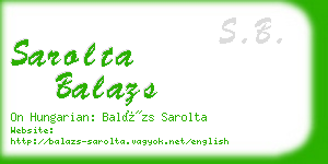 sarolta balazs business card